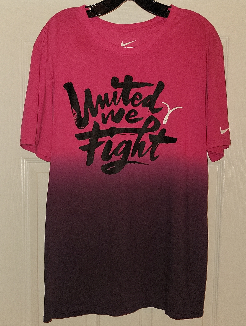 Nike Pink to Purple Ombre 'United We Fight' Graphic Tee